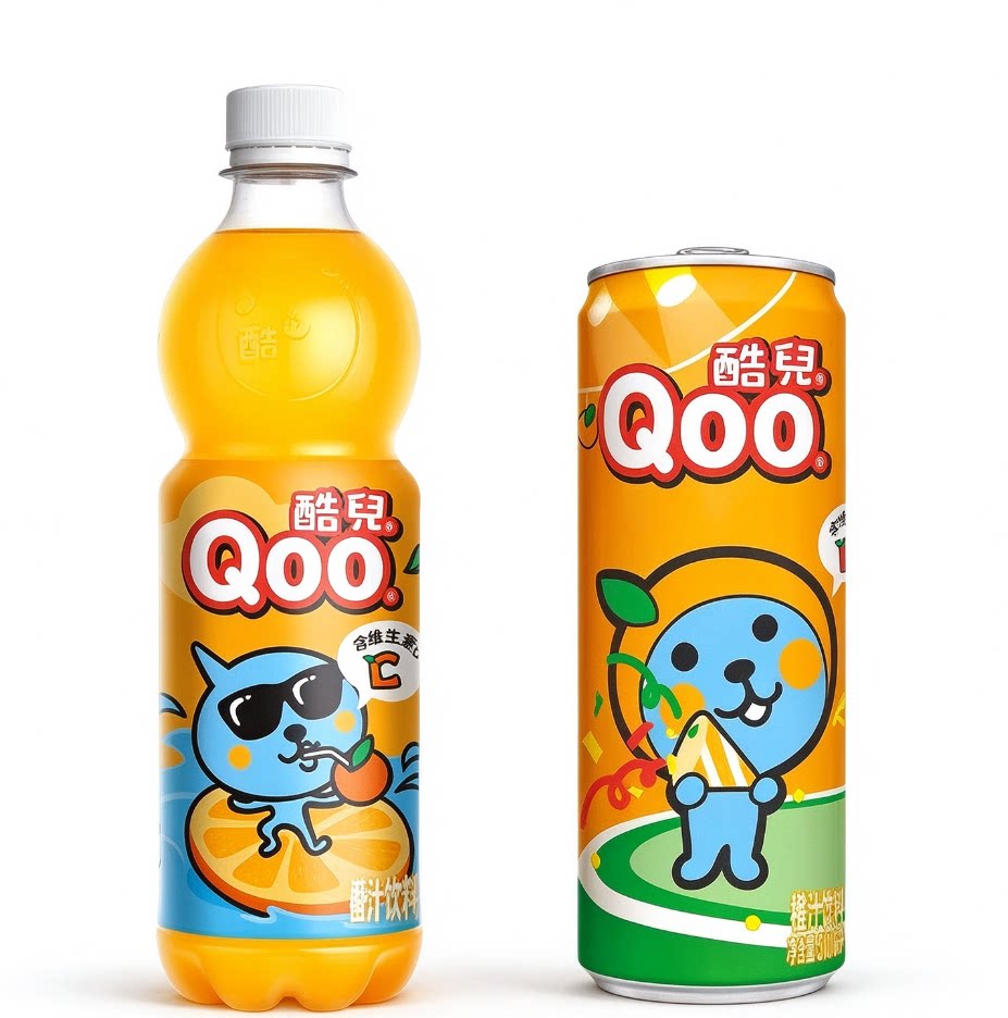 可口可乐美汁源酷儿橙汁310ml*24罐/450ml*12瓶橙味饮料实惠批发
