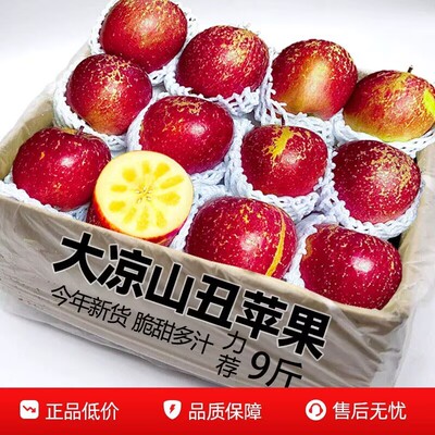 四川大凉山丑苹果冰糖心新鲜水果当季整箱包邮10斤盐源红富士A