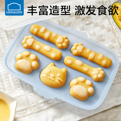 乐扣乐扣硅胶蒸糕模具卡通带盖