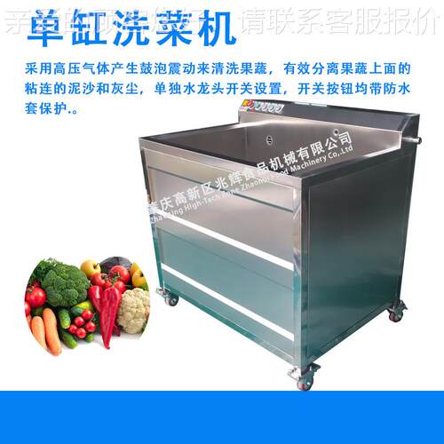 厂家生产豆气泡FIO清洗机胡 单槽萝生菜白清洗机 小型商菜用土洗