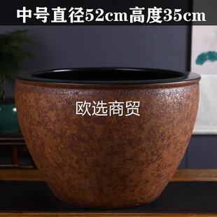 景德镇陶瓷鱼缸青花瓷大水缸户外一米睡莲阳台花式 正品 养鱼缸庭院