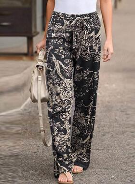 Cotton Linen Casual Comfortable Elastic Waist Women'