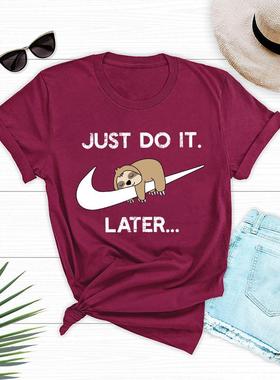 纯棉休闲字母短袖白色t恤女Summer women cotton tshirt girl tee