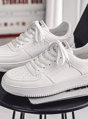 小白鞋夏季透气青少年百搭运动鞋2025新款防滑纯白色休闲板鞋-TYP