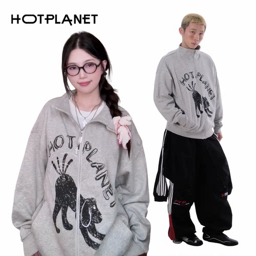 HOTPLANET潮流印花宽松卫衣外套