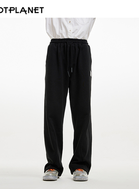 HOTPLANET裤子男士秋冬纯棉黑色垂感直筒休闲裤卫衣合集重磅450g