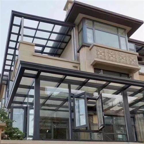 北京定制阳台断桥铝门窗铝合金封露台别墅玻璃花园钢化玻璃阳光房
