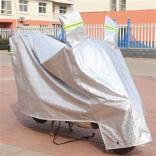 {摩托车罩子防雨防晒帆布电动两轮车防下雨罩衣罩盖雨布防水电.i.