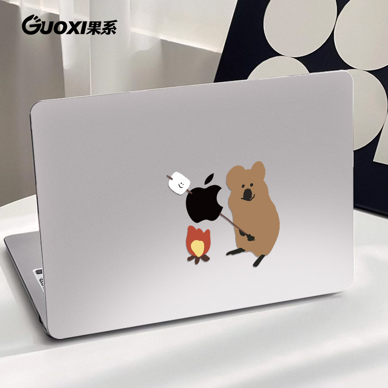 GUOXI专版烧烤考拉透彩壳适用苹果macbookpro保护壳2024新款14寸macbook套air13笔记本mac电脑轻薄透明保护套