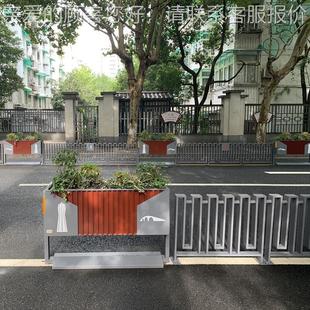 户外花箱景不锈金属花器铁艺烤可漆移动花箱钢道579路隔断观花架