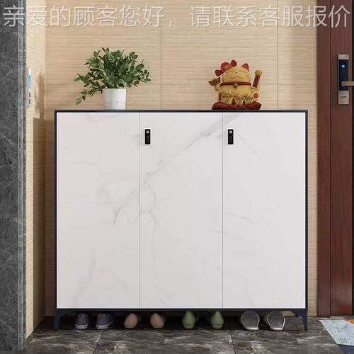 柜钢制家用带锁玄关入户鞋收纳鞋1201柜现代简大容量储物柜约室内