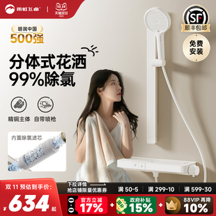 雨虹飞鱼淋浴花洒套装 恒温家用全铜浴室淋浴器极简无顶喷壁挂式