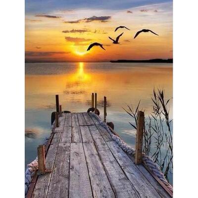 Paint By Numbers Canvas With Framed Landscpae Digital Color
