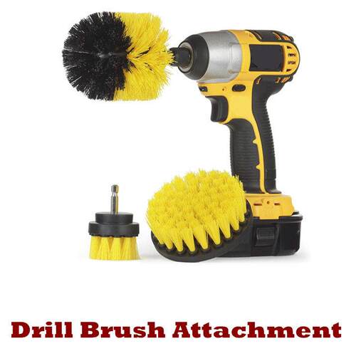 Drill Brush Attachment Scrubber Cleaning Kit Scouring Pads