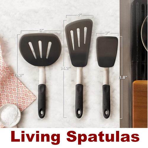 Living Spatulas Silicone Pancake Turner Egg Flippers