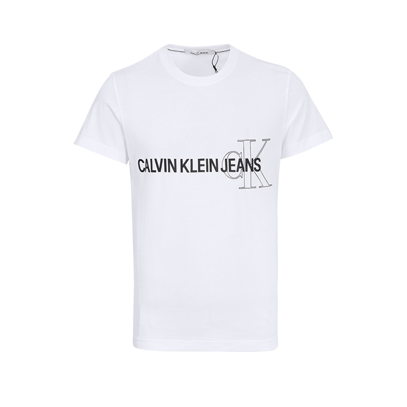 Calvin Klein男士时尚休闲潮流印花纯棉短袖T恤CK圆领全棉打底衫