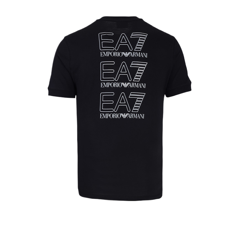 Armani阿玛尼EA7男装2026新款体恤男士纯色美式纯棉印花短袖T恤潮