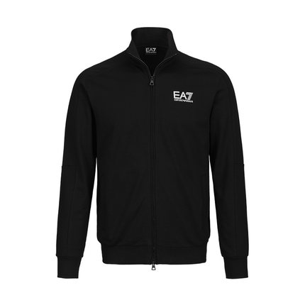 Armani/阿玛尼EA7男士2025新款秋冬全棉休闲外套纯棉立领开衫卫衣