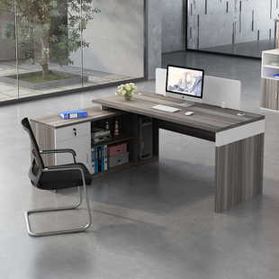 办公室单人财务办公桌转角现代简约员工位职员桌主管电脑桌椅组合
