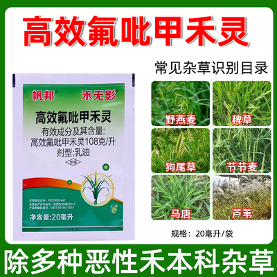 高效氟呲吡甲禾灵禾本科牛筋草除草剂烂根药杀芦苇药除草剂
