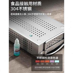 消毒柜筷子盒304不锈钢家用筷子篮沥水架洗碗机放餐具收纳盒1815