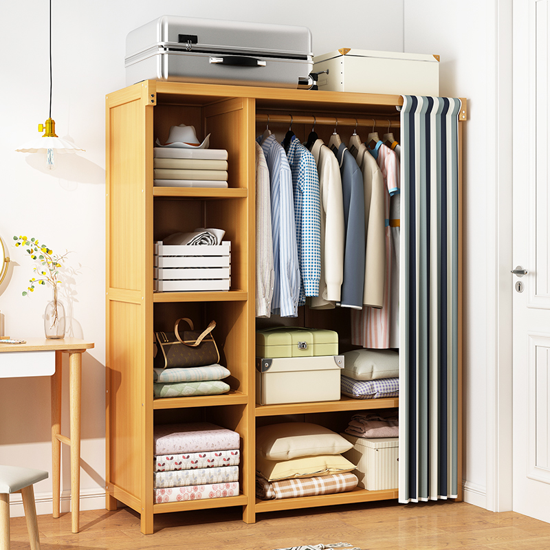 速发儿物橱柜家用实木宝宝简易衣衣婴儿储童柜小户型卧室房挂衣柜
