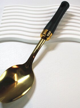速发高档祖母绿餐自锈钢分柄大勺铲公勺家用商用酒店分菜勺不助餐