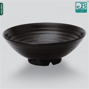 速发料色胺粉面碗 黑密拉面日碗式仿瓷农家菜碗大C2