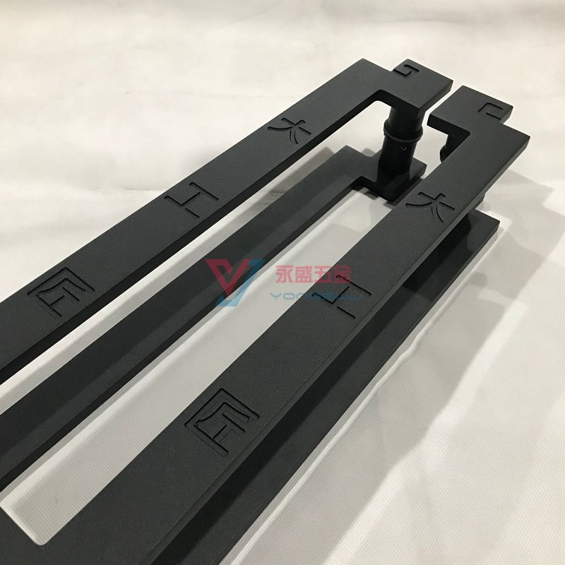 现货速发中式黑色有框玻璃门拉手酒店大门把手木门推拉门扶手