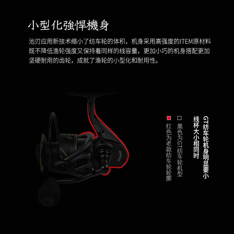 池刃路亚轮渔轮GT14轴全金属线杯无间隙远投轮路亚纺车轮海竿轮