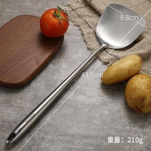 不锈钢锅铲304加长手柄一体成型厨具加厚家用加厚炒菜铲子