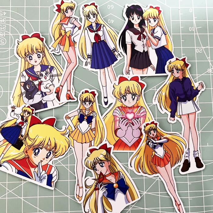 {满38包邮}美少女战士人物金星爱野美奈子手帐贴纸相册日记本装饰