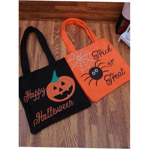 Halloween pumpkin tote bag Gift bag Halloween candy bag
