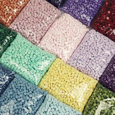 100pcs Retro Octagon Sealing Wax Beads Wax Seal Stamp Beaded