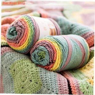 Handma Rainbow DIY wool Strand yarn dyed segment 193M 100g