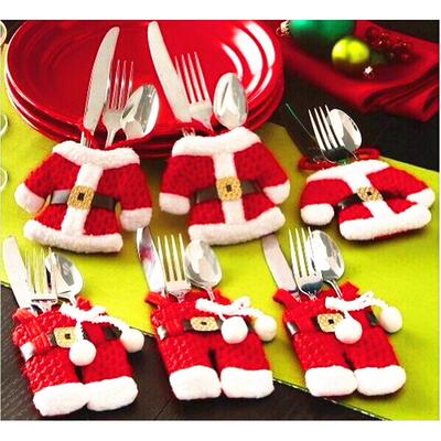 Christmas table decoration cutlery set small clothes pants