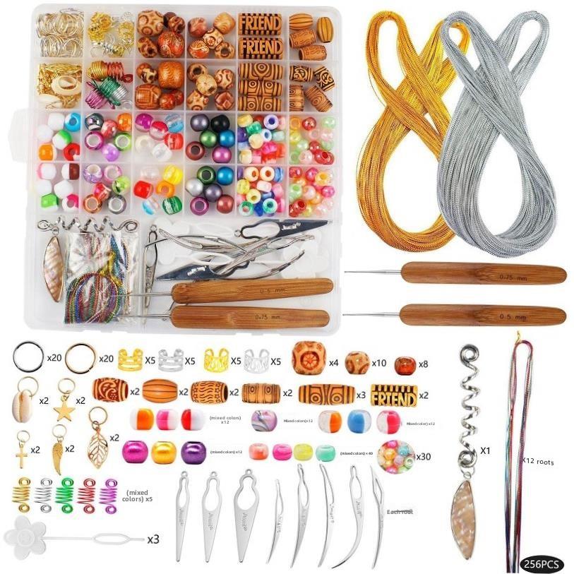 African Hair Rings Beads Cuffs Tubes Hair Braids Accessories