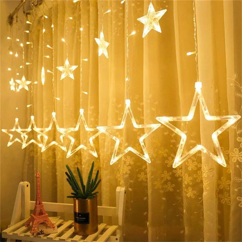 4.5m 138 LED Ice Column Star Fairy String Lights Christmas W
