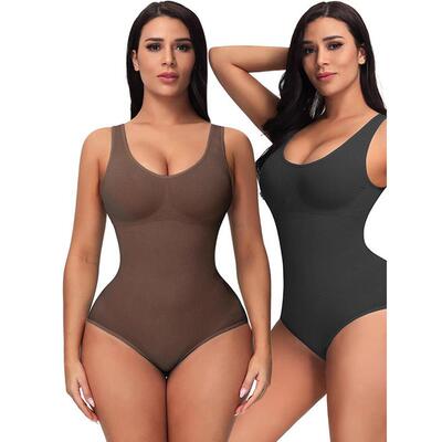 新品跨境大码弹力塑身裤高腰轻薄收腹裤body shape无缝连体塑身衣