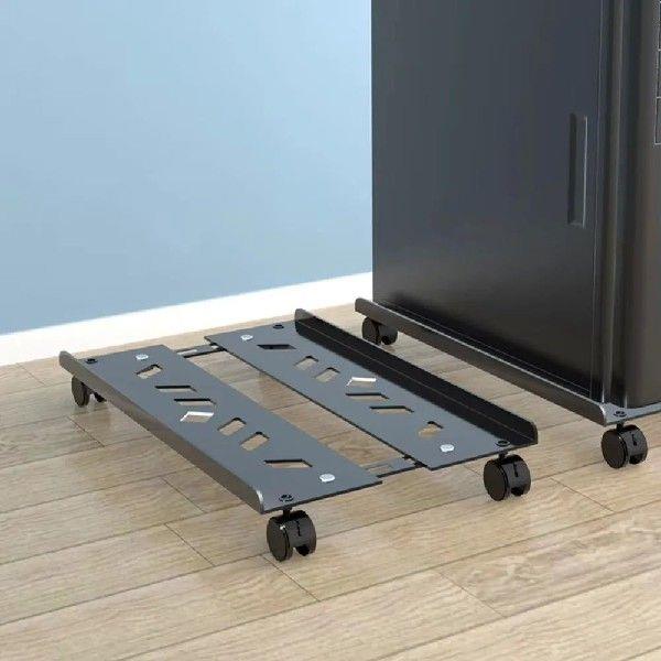 Adjustable Mobile CPU Stand with 4 Caster Wheels Universal
