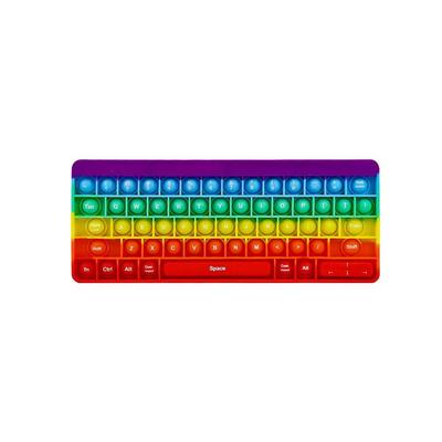 kids Rainbow Silicone Keyboard pop it Fidget Toys按键盘玩具
