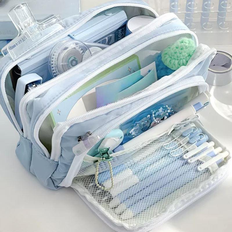 Girl Pink Large Capacity Pencil Bag Aesthetic School Cases G