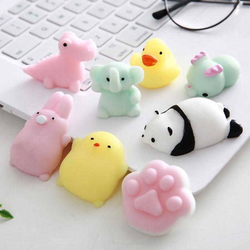10Pcs/set Mochi cute pop it animal pinch fidget toys adult