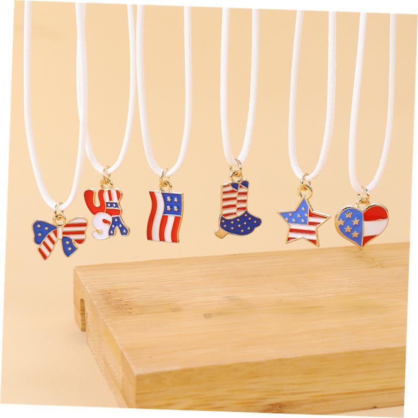 Wax Line Pendant flag necklace women Clavicle chain jewelry