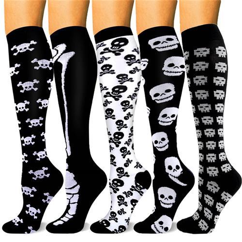 TANABATA 1 Pair Halloween Funny Compression Socks for Men