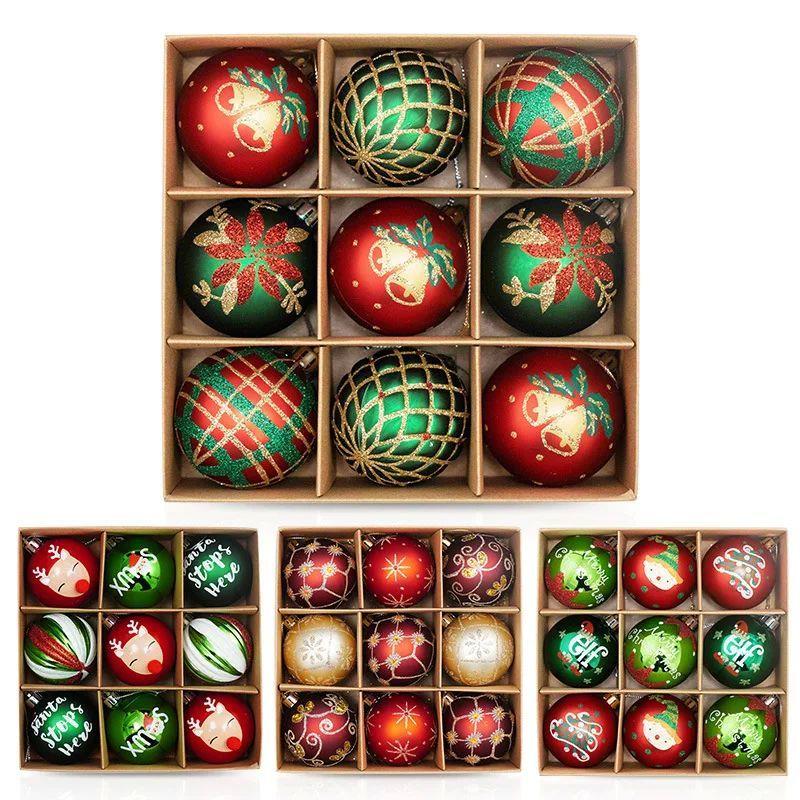 Christmas Tree Ball Ornaments Plastic X-Mas Tree Decoration,