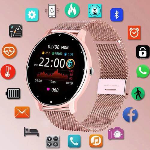 LIGE Smart watch Ladies Full touch Screen Sports Fitness wa
