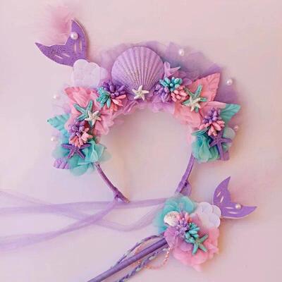 Purple Girl Headdress Children