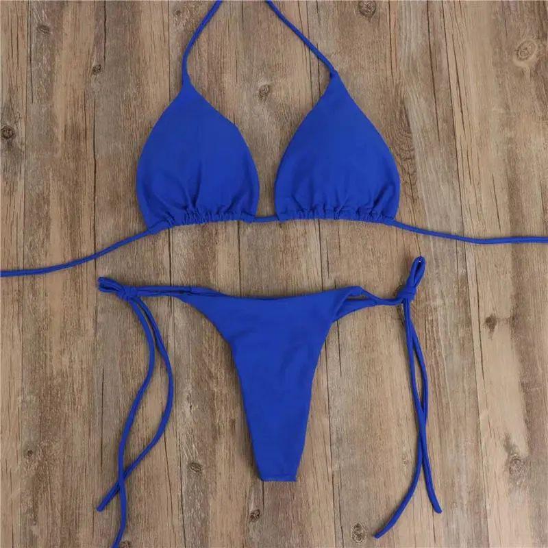 Summer Swimsuit Women Sexy Bikini Set Push-up Padded Bra Tho