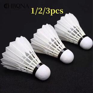 1/3pcs Badminton Balls Shuttlecock White Goose Feather Flyin